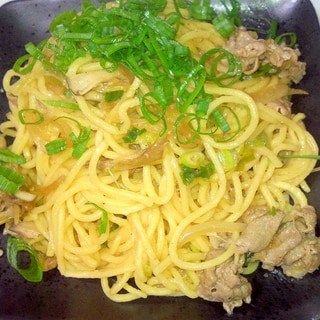 豚のしょうが焼きパスタ